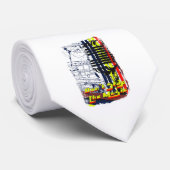 stop niet met muziek stropdas (Opgerold)