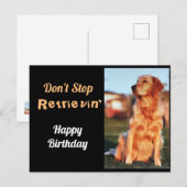 Stop Niet Met Ophalen Gouden Retriever Verjaardag Briefkaart (Voorkant / Achterkant)