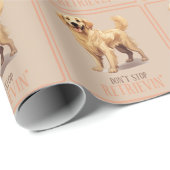 Stop niet met ophalen - hondenliefhebber - Golden  Cadeaupapier (Rol Hoek)