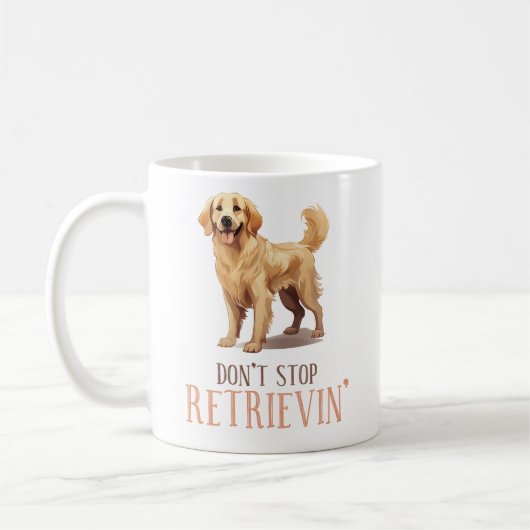 Stop niet met ophalen - hondenliefhebber- Golden R Koffiemok (Links)