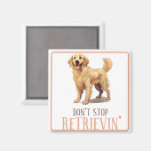 Stop niet met ophalen - hondenliefhebber- Golden R Magneet (Voorkant / Achterkant)