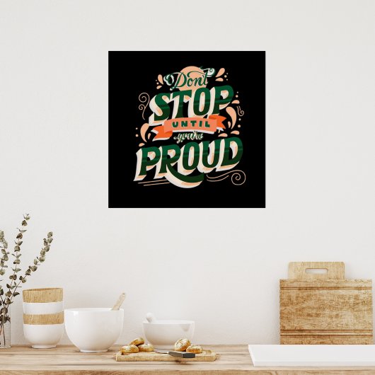 Stop niet met poster (Keuken)