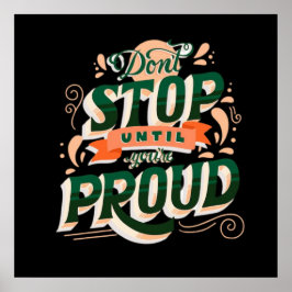 Stop niet met poster