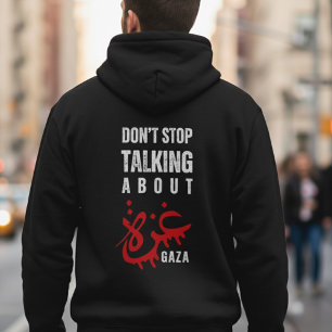 Stop niet met praten over Gaza Hoodie