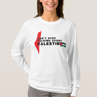 Stop niet met praten over Palestina, de Palestijns T-shirt