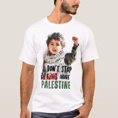 Stop niet met praten over Palestina T-shirt (Voorkant)