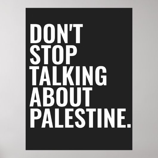 Stop niet met praten over Palestine Basic White Poster (Voorkant)