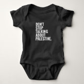 Stop niet met praten over Palestine Basic White Romper (Voorkant)