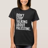 Stop niet met praten over Palestine Basic White T-shirt (Voorkant)