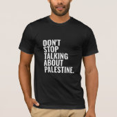 Stop niet met praten over Palestine Basic White T-shirt (Voorkant)