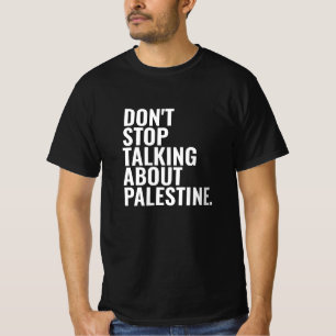 Stop niet met praten over Palestine Basic White T-shirt