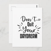 Stop niet met uw dagdroomuitnodiging en aankondigi briefkaart (Voorkant / Achterkant)