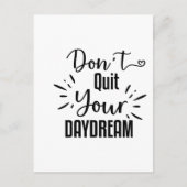 Stop niet met uw dagdroomuitnodiging en aankondigi briefkaart (Voorkant)