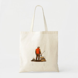 Stop Niet Met Vissen Als Je Oud Bent Funny Visser Tote Bag