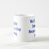 Stop niet met zwemmen koffiemok (Center)