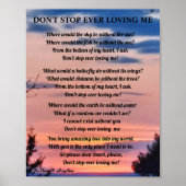 STOP NIET OOIT VAN ME POSTER (Voorkant)