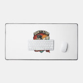 Stop Niet Ophaal Zwarte Labrador Hond Eend Retro Bureaumat (Keyboard & Muis)