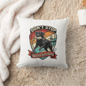 Stop Niet Ophaal Zwarte Labrador Hond Eend Retro Kussen (Deken)