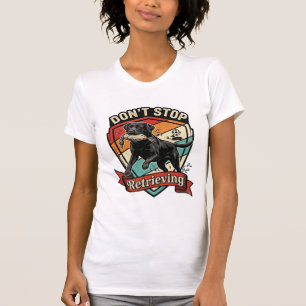 Stop Niet Ophaal Zwarte Labrador Hond Eend Retro  T-shirt