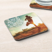 STOP NIET. Running Marathon Workout Motivatie Drankjes Onderzetter (Linkerzijde)