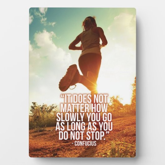 STOP NIET. Running Marathon Workout Motivatie Fotoplaat (voorkant)