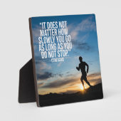 STOP NIET. Running Marathon Workout Motivatie Fotoplaat (Voorkant)