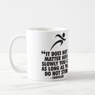 STOP NIET. Running Marathon Workout Motivatie Koffiemok