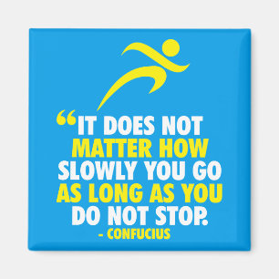 STOP NIET. Running Marathon Workout Motivatie Magneet