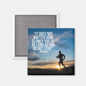 STOP NIET. Running Marathon Workout Motivatie Magneet (Voorkant / Achterkant)