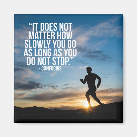 STOP NIET. Running Marathon Workout Motivatie Magneet (Voorkant)