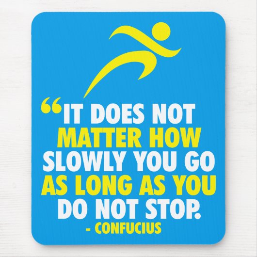 STOP NIET. Running Marathon Workout Motivatie Muismat (Voorkant)