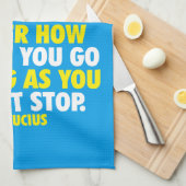 STOP NIET. Running Marathon Workout Motivatie Theedoek (Quarter Fold)