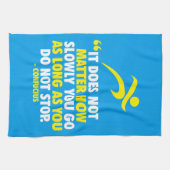STOP NIET. Running Marathon Workout Motivatie Theedoek (Horizontaal)