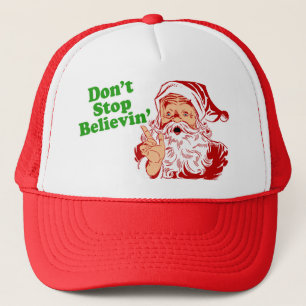 Stop niet te geloven in de kerstman trucker pet