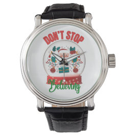 Stop niet te geloven Santa Merry Christmas Horloge