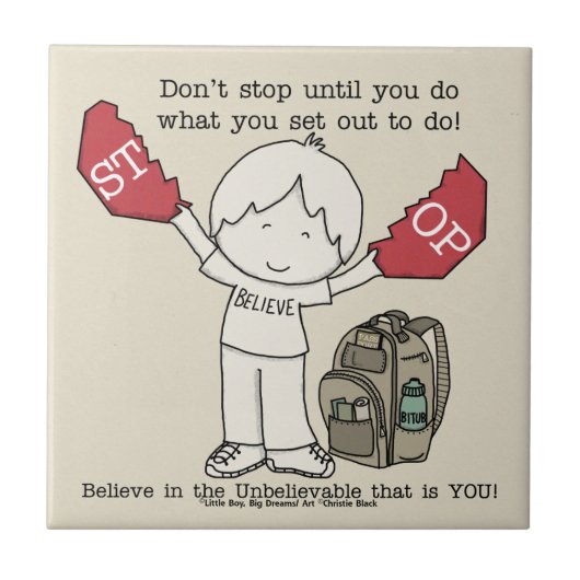 Stop niet tegeltje (Voorkant)