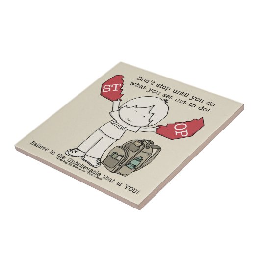 Stop niet tegeltje (Zijkant)