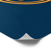 Stop niet totdat je trots bent op Motivate Blue Poster (Hoek)