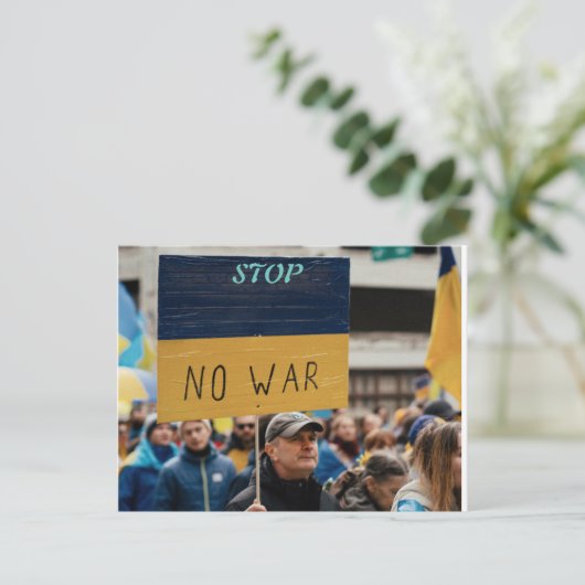 STOP NO WAR BRIEFKAART (Staand voorkant)