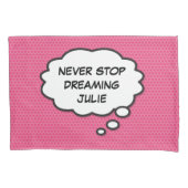 STOP NOOIT DREAMING Fun Retro Comic Book Pop Art Kussensloop (Voorkant)