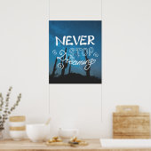 STOP NOOIT DREAMING Night Sky Quote Poster (Keuken)