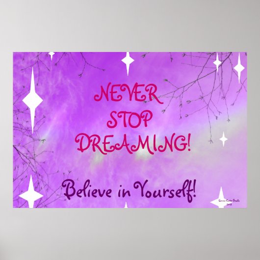 STOP NOOIT DREAMING Poster (Voorkant)