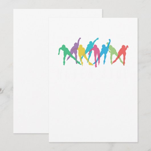 Stop nooit Gealigneerde het Schatsen Rollerblading Kaart (Voorkant / Achterkant)