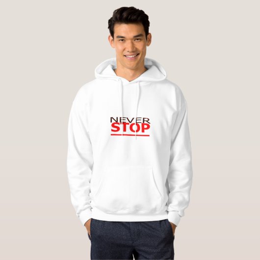 STOP NOOIT HODED SWEATSHIRT (Voorkant volledig)