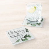 STOP NOOIT IN HOOP ALS MIRAKLEN, ALTIJD GLAZEN ONDERZETTER (Schuin)