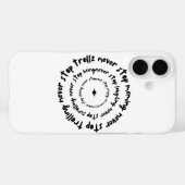 Stop nooit… Inspirerend grafisch T-shirt Case-Mate iPhone Case (Achterkant (horizontaal))