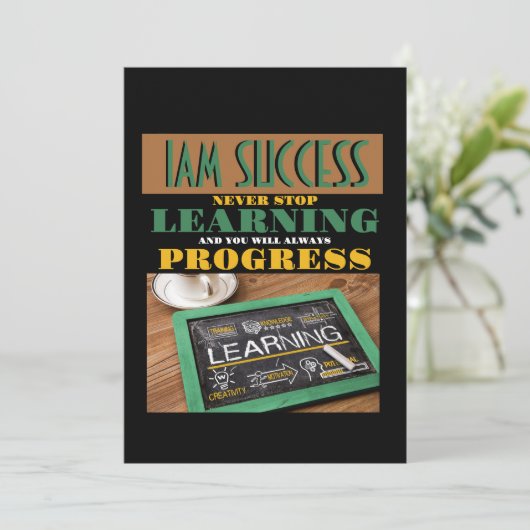 STOP NOOIT LEREN KAART (Staand voorkant)