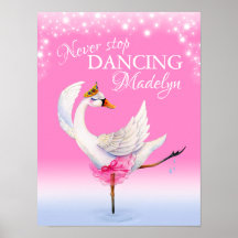 Stop nooit met ballet dansen zwaan roze kinderkame