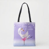 Stop nooit met dansen met balletzwaluw paarse kuns tote bag (Voorkant)