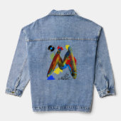 Stop nooit met de muziek jeans denim jacket (Achterkant)